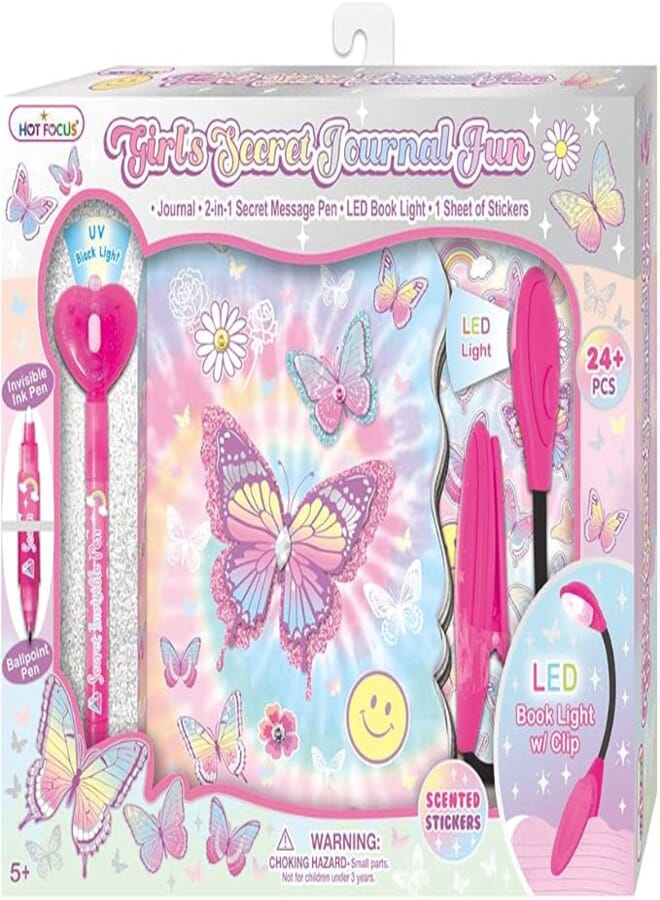 Hot Focus Tie Dye Butterfly Girl's Secret Journal Fun